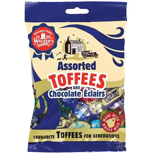Walkers Nonsuch Assorted Toffees & Chocolate Eclairs , 150 G (1Er Pack)