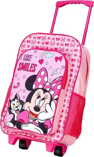 Minnie Mouse Trolley Schutzhülle Faltbar Deluxe Mädchen Rosa Koffer Cabin Tasche
