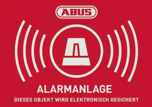 Abus Warnaufkleber Alarm AU1322 148 x 105 mm  Aufkleber