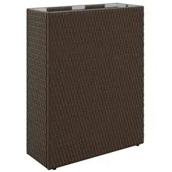 vidaXL Hoher Pflanzer 55 x 22 x 70 cm - Stilvoller Pflanzenkübel - Eleganter hoher Pflanzenkübel aus robustem Poly-Rattan, ideal für Gärten und Terrassen. Mit praktischem Innenbeutel für einfache Handhabung und flexibles Bepflanzen. Perfekt für moderne Außenbereiche.