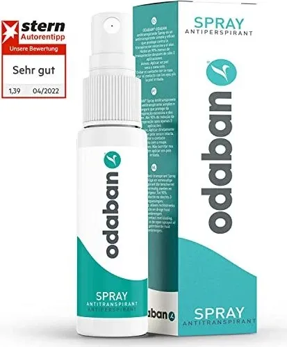 Odaban Antitranspirant Deodorant Spray - Hochwirksames Antitranspirant-Deodorant, schützt nachhaltig vor Schweißgeruch und -nässe, ideal für empfindliche Haut und für den Einsatz vor dem Schlafengehen.