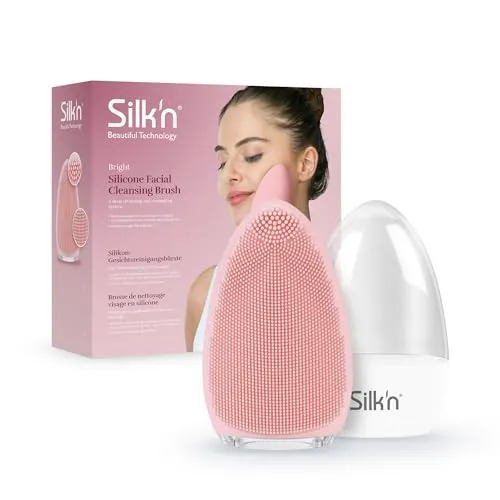 Silk'n Bright Gesichtsreinigungsbürste - Schnurlose Gesichtsreinigungsbürste in Rosa, sorgt für eine gründliche Reinigung und ein strahlendes Hautbild.