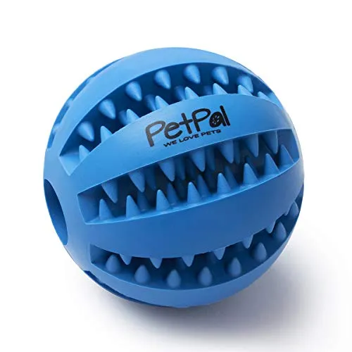 PetPäl Hundeball mit Zahnpflege-Funktion Noppen Hundespielzeug aus Naturkautschuk - Robuster Hunde Ball Ø 7cm - Hundespielball für Große & Kleine Hunde - Kauspielzeug aus Naturgummi für Leckerli