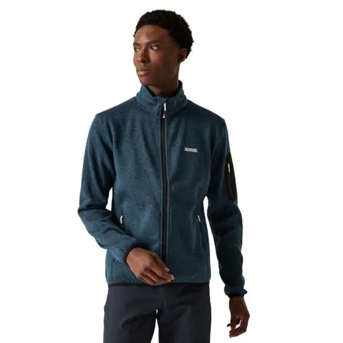Regatta Herren Jacke Outdoorjacke Fleecejacke Newhill, Farbe:Dunkelblau, Artikel:-ZV7 Moonlight Denim, Größe:3XL