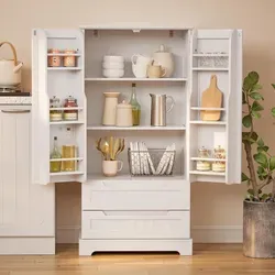 Bealife Highboard Küchenschrank in weiß von Bealife