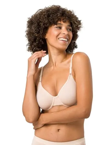 BeeDees Damen Bügel-BH Microfun W Nude 85C - Klassische BHs für Damen mit Bügel, vorgeformten und ungefütterten Cups aus leicht transparentem Material für optimalen Tragekomfort.