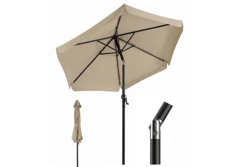 Sekey Sonnenschirm 200cm – Kurbel & knickbar für Balkon und Garten - Robuster Sonnenschirm mit 200 cm Durchmesser, ideal für Balkon und Garten. Mit einfacher Kurbelbedienung und knickbarer Funktion für flexiblen Schatten. UV-Schutz 50+ und wasserabweisend für besten Komfort.