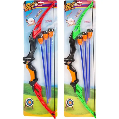 Toi-Toys Pfeil und Bogen Set mit 3 Soft Pfeilen ((Zufallsmodell) (42455Z)