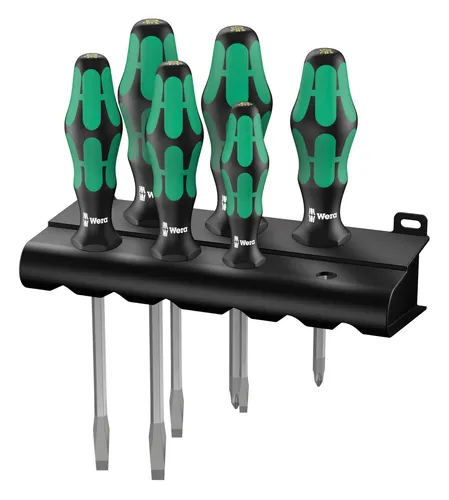 Wera Schraubendreher-Satz 334/355SK - 6-teilig - Schraubendreher-Satz für präzises Arbeiten, ergonomischer Griff für maximalen Komfort und Kontrolle.