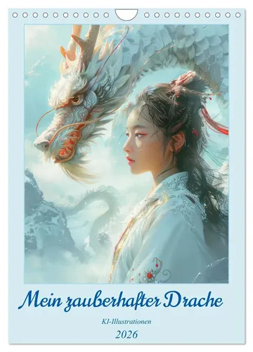 Mein zauberhafter Drache - Kalender 2025 von Liselotte Brunner-Klaus - Entdecken Sie faszinierende KI-Illustrationen in diesem einzigartigen Kalender. 14 dynamische Portraits im chinesischen Stil, perfekt für Kunstliebhaber und Tierfreunde.