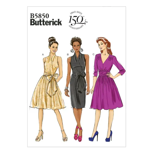 Schnittmuster Abendkleid Butterick B5850 F5 16-24 (Gr. 42-50) Deutsche Anleitung