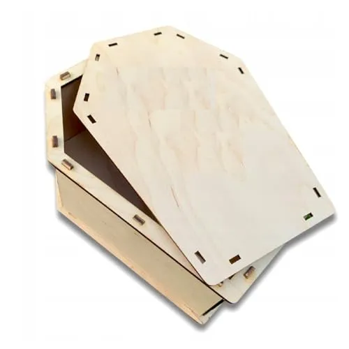 QLS Haustiersarg aus Holz in verschiedenen Größen mit Verschluss (M-42 cm)