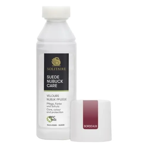 SOLITAIRE Velours Nubuk Pflege und Imprägnierung für Veloursleder, Nubukleder, Wildleder, Bordeaux, 75 ml 80. Grams 75. ml