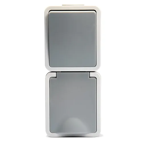 Feuchtraum Aufputz Schalter -Steckdose Klemmtechnik IP54 Garage Keller ETT