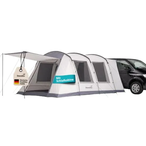 Skandika Busvorzelt Camper Tramp 2 Protect XL | Geräumiges Vorzelt für 2-4 Personen mit eingenähtem Boden