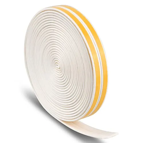 NATUCE Dichtungsband für Türen Fenster 9mm*2mm, Schaumstoff Selbstklebendes, Türdichtung Fenster Anti-Kollisions, Fensterdichtung Gummidichtung Abdichtungsband - 12M (Weiß)