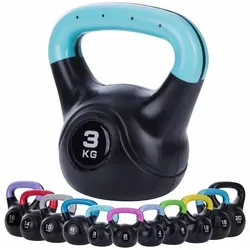 Body & Mind Kettlebell Body & Mind Kettlebell 2–20 kg – Profi Kettlebell mit Kunststoffmantel, (Profi Schwunghantel), Kraftraining Workout Gewicht (3 kg) 3 kg
