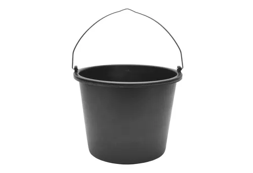 Garronda Baueimer robuster Mörteleimer mit Metallhenkel Putzeimer, Maurerkübel GD-0168, (1-tlg., 1), Mischen von Beton, Mörtel, Gips, Kleber, Sand, Erde, Wasser, Schutt