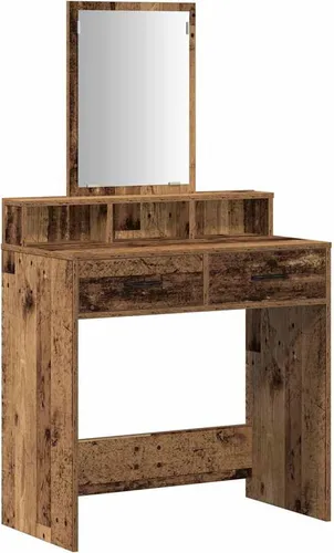 vidaXL Schminktisch mit Regal und LED-Lichtern