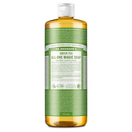 Dr. Bronner’s 18in1 Naturseife Green Tea 945ml - Seife mit erfrischendem Duft von grünem Tee, biologisch abbaubar und ideal für umweltbewusste Reinigung. Perfekt für die sanfte Pflege deiner Haut!