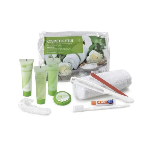 Medi-Inn Kosmetik-Etui, 10-teilig und transparent