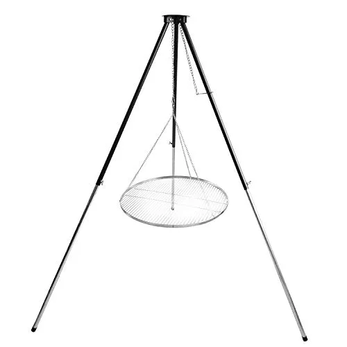 Dreibein Grillgestell T 180 Schwenker - Dreibein Schwenkgrill für Grillroste bis 100 cm, bis 30 kg belastbar, höhenverstellbar und stabil mit rutschfesten Füßen – ideal für Grillabende im Freien!