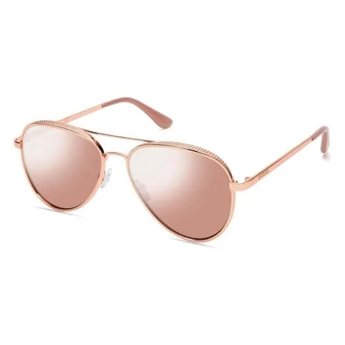 GUESS GF0350 Shiny Rose Gold/Bordeaux Mirror One Size von GUESS