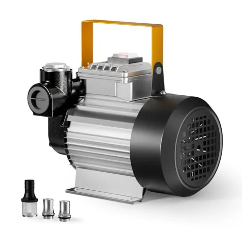 Wiltec Heizöl- und Dieselpumpe Typ04011 230V/550W für 20-60l/min selbstansaugende Heizölpumpe bis 2m mit By-Pass-Ventil gegen Überhitzung