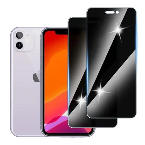 Hirshen [2 Stück] Sichtschutzfolie für iPhone XS Max/iPhone 11 Pro Max Panzer Schutz Glas, Anti-Spähen Privatsphäre Schutzfolie, 9H Härte, Anti-Kratzer, Bläschenfrei,Anti-Spy