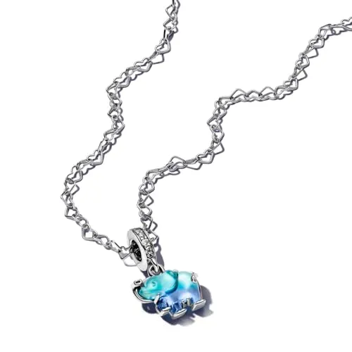 PANDORA Moments Blauer Murano-Glas Elefanten Charm-Anhänger von Pandora