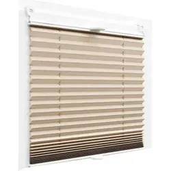 Plissee Faltrollo inkl. Klemmträger beige 40x120 cm Jalousie