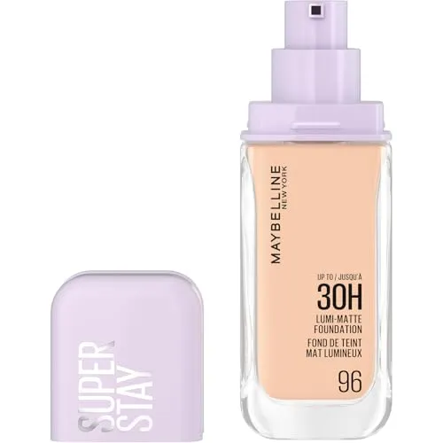 Maybelline New York 30H Lumi Matte Foundation - Langanhaltende Make-up Foundation mit bis zu 30h Halt, für einen ultra-frischen Look und mattes Finish. Ideal für empfindliche Haut, ölfrei und vegan.