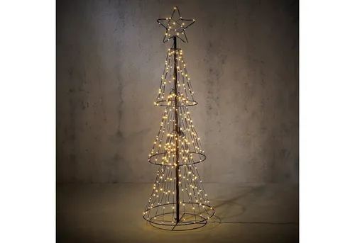 Luca Lighting LED Weihnachtsbaum 150 cm mit 310 warmweißen LEDs - Eleganter Weihnachtsbaum von Luca Lighting, 150 cm hoch, ideal für Innen- und Außenbereiche. Mit 310 warmweißen LEDs sorgt er für festliche Stimmung und ist dank IP44-Schutz robust und langlebig.