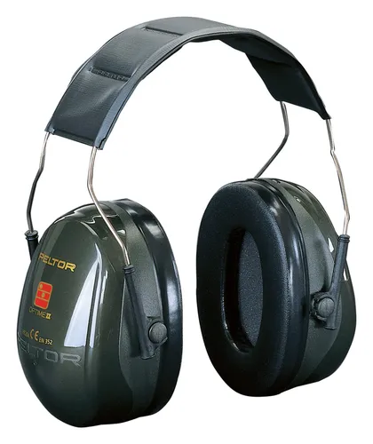 3M Peltor Optime II Kapselgehörschutz - Hochwertiger Kopfbügel in grün, SNR = 31 dB für ultimativen Lärmschutz in lauten Umgebungen