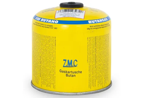 ZMC Gaskartusche Universal Camping Propan Butan Gas 500g Schraubventil Gaskartusche, Zubehör für Butangas Druckgasdose Gaskocher / Gaslötgeräte / Abflammgeräte Eurogewinde, 1 St., Schraubventil Gaskartuschen 990ml Ventilkartusche Gewindeanschluß