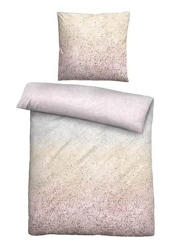 biberna 0614603 Mako-Satin Bettwäsche - Bettwäsche-Set aus Mako-Satin, 155x220 cm + 80x80 cm, hautsympathisch und atmungsaktiv. Made in Europe, bügelleicht und pflegeleicht für besten Schlafkomfort.