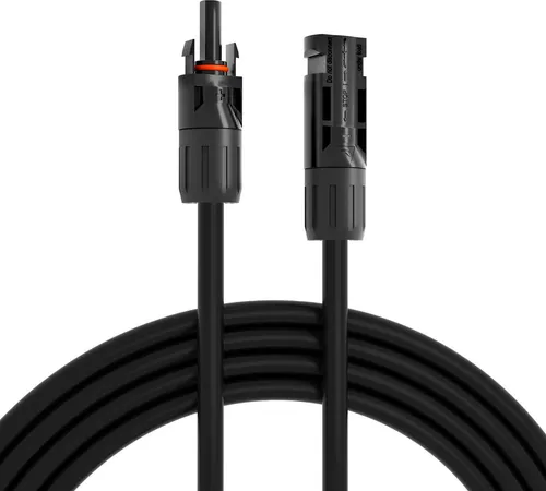 hb-digital 35m Solarkabel 6mm² H1Z2Z2-K mit Solarstecker Solarbuchse Photovoltaik PV Kabel schwarz