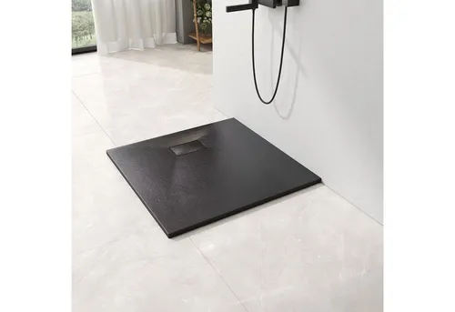 Emke Duschwanne 90x90 cm - Flach & Rutschfest - Die EMKE Duschwanne bietet mit ihrem rutschfesten Design Sicherheit für alle. Hergestellt aus robustem SMC-Material, ist sie zuschneidbar und ideal für barrierefreies Duschen.