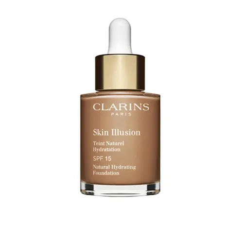 CLARINS Skin Illusion SPF 15 112,3N Sandalwood, 30 ml - Die Skin Illusion Serum-Foundation vereint Serum-Fluid-Textur mit optimaler Pigmentierung für ein natürliches Finish. Leicht aufzutragen und ideal für einen strahlenden Teint.