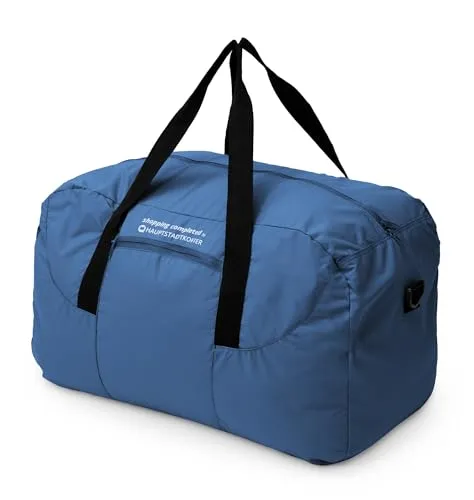 Hauptstadtkoffer - Falttasche 57cm, große Ultra-leichte Reisetasche, Faltbare Reisetasche, Cabin Bag max. 55L, Foldable Duffle Bag, Strandtasche, Weekender, Sporttasche XL Damen Herren, Darkblue