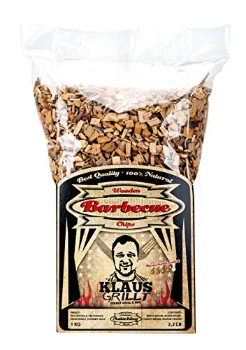 Produktbild Axtschlag Räucherchips Klaus grillt, 1000 Gramm sortenreine Räucherspäne für besondere Rauch- und Geschmackserlebnisse, für alle Grills & Smoker