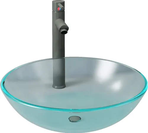 vidaXL Badezimmer Waschbecken Wasserhahn Ablaufgarnitur aus mattiertem