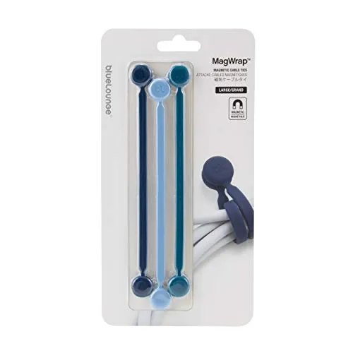 BlueLounge MagWrap Large Silicon Cable Holder in blau von BlueLounge