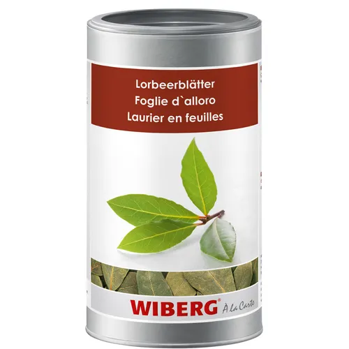 WIBERG Gewürz, Wiberg Lorbeerblätter ganz mit tiefer aromatischer Note Dose 60g