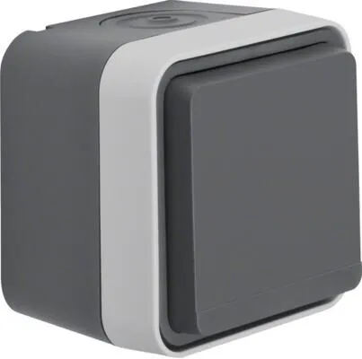 Berker 47403515 AP-Steckdose SCHUKO Grau - Hochwertige 1x Steckdose für zuverlässige Stromversorgung in jedem Raum