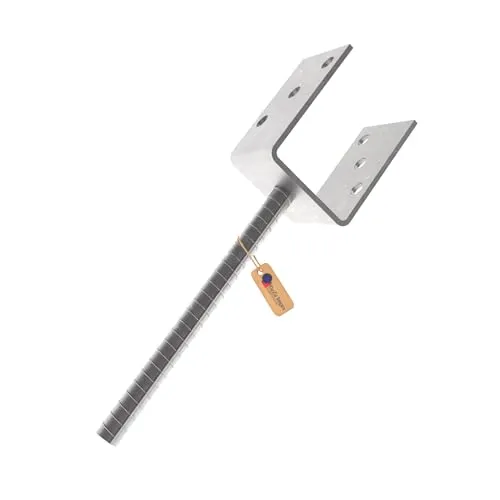 GeZu Impex U-Pfostenträger mit Steindolle, Dolle 200 mm, 141 mm