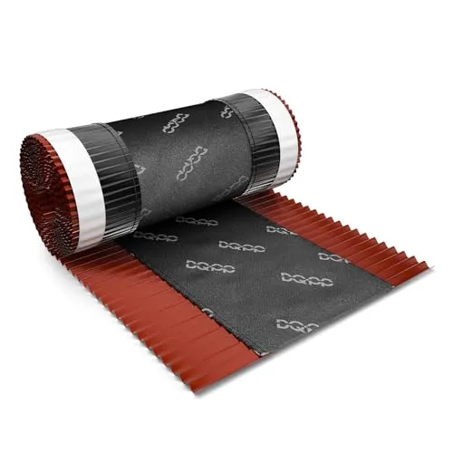 DQ-PP FIRSTBAND | Länge 5m | vRoll | Breite 320mm | Kastanierot RAL 8012 |Aluminium PP Vlies | Selbstklebend | Dach Dachfirst Firstrolle First Rollfirst Band | Grat Gratrolle Gratband Firstabdeckung
