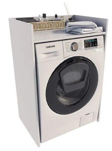 Matkam Möbel Waschmaschinenschrank, Weiß