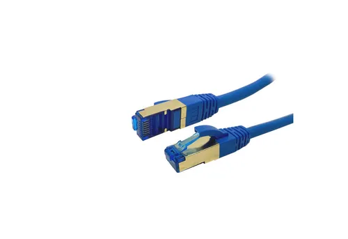 ProfiPatch CAT 7 Patchkabel Ethernet RJ45 Netzwerkkabel Rohkabel LAN-Kabel, RJ45, (150 cm), vergoldet, halogenfrei, blau