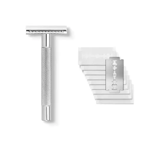 Störtebekker® Premium Rasierhobel 'Solingen' - Hochwertiger Nassrasierer mit Stahlgriff - Rasierer für Herren, Made in Germany mit 10 hautfreundlichen Klingen für eine sanfte Rasur ohne Irritationen. Perfekt für Anfänger und Profis!